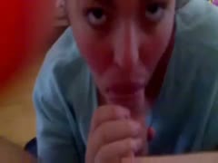 Cock-engulfing workout of my girlfriend, who is big and dark brown